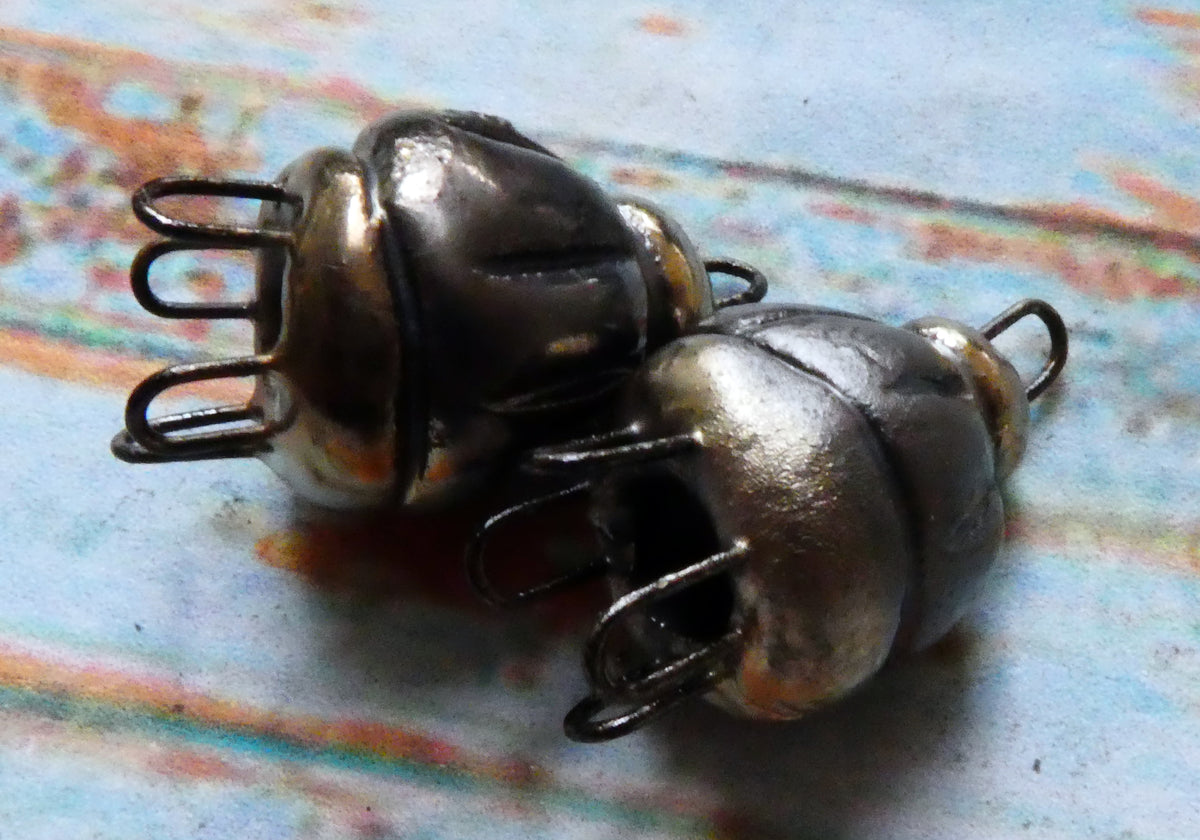Ceramic Kuchi Cap Connectors -Pewter