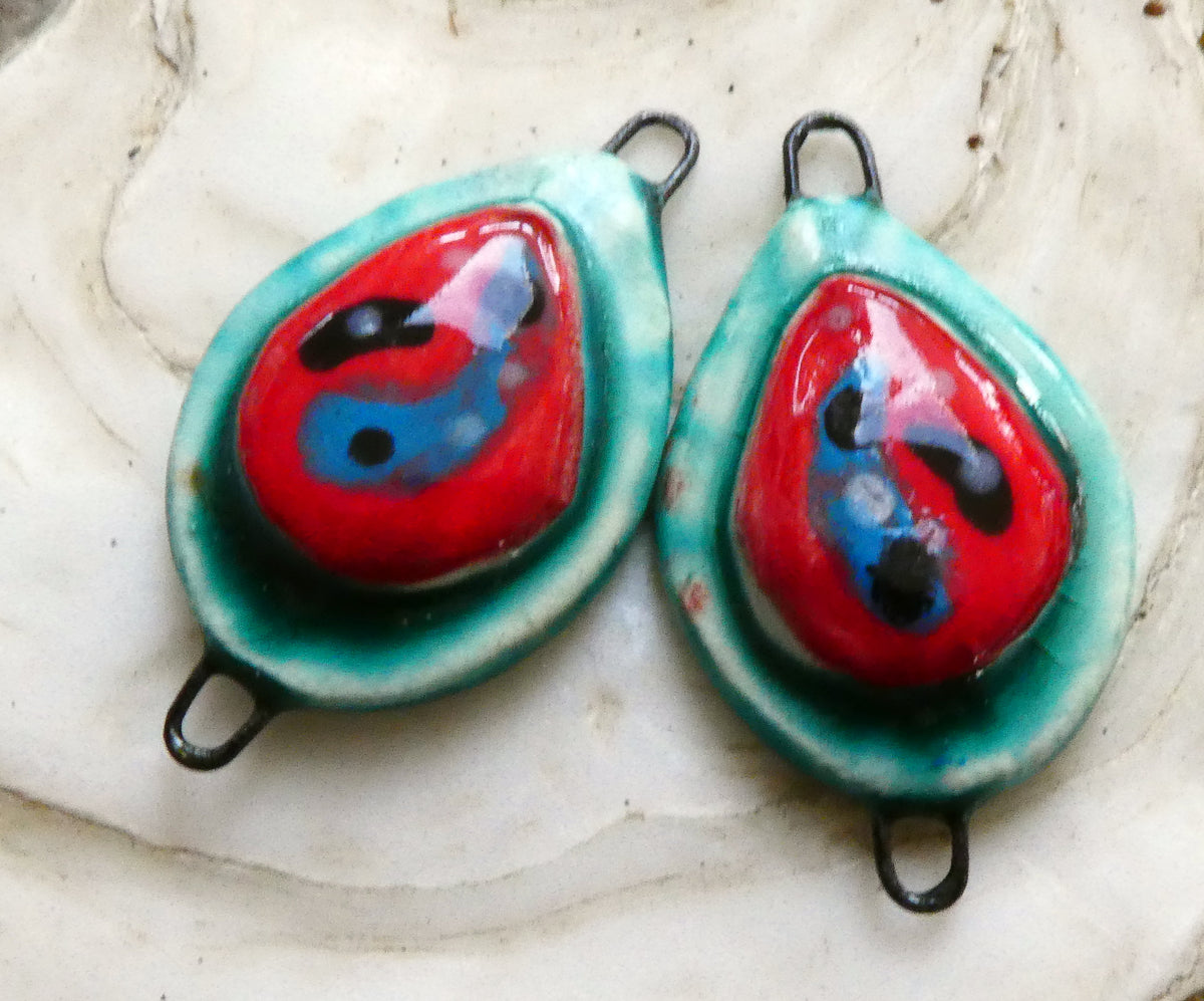 Ceramic Teardrop Moulded Connectors -#1