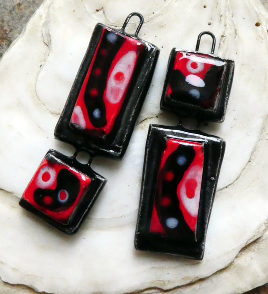 Ceramic Asymmetric Moulded Dangles #2