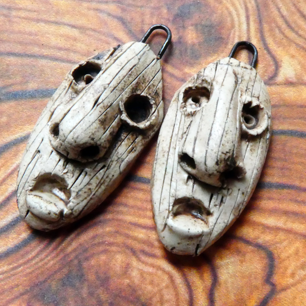 Ceramic Oval Face Charms #2
