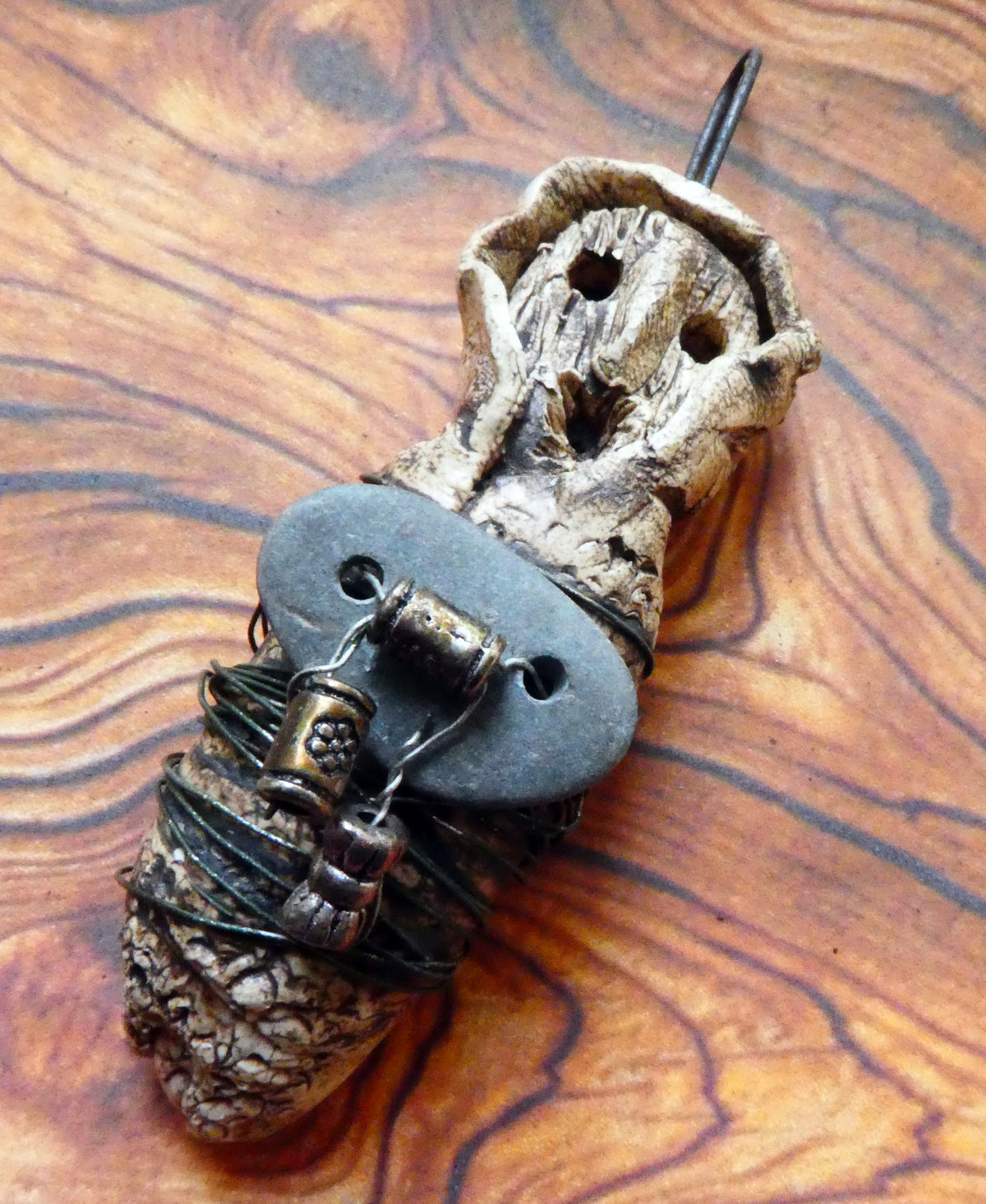 Ceramic Voodoo Amulet Pendant #2