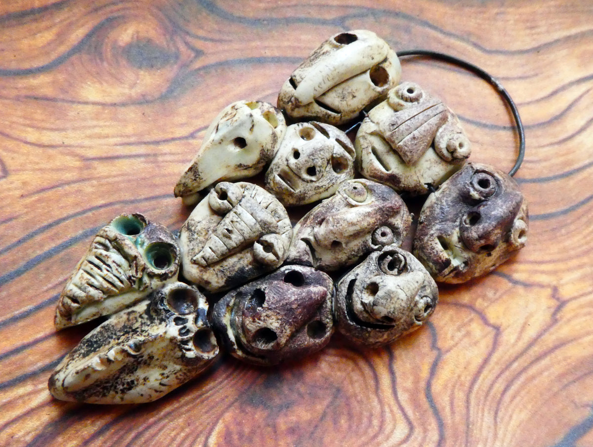 Ceramic Voodoo Faces Pendant