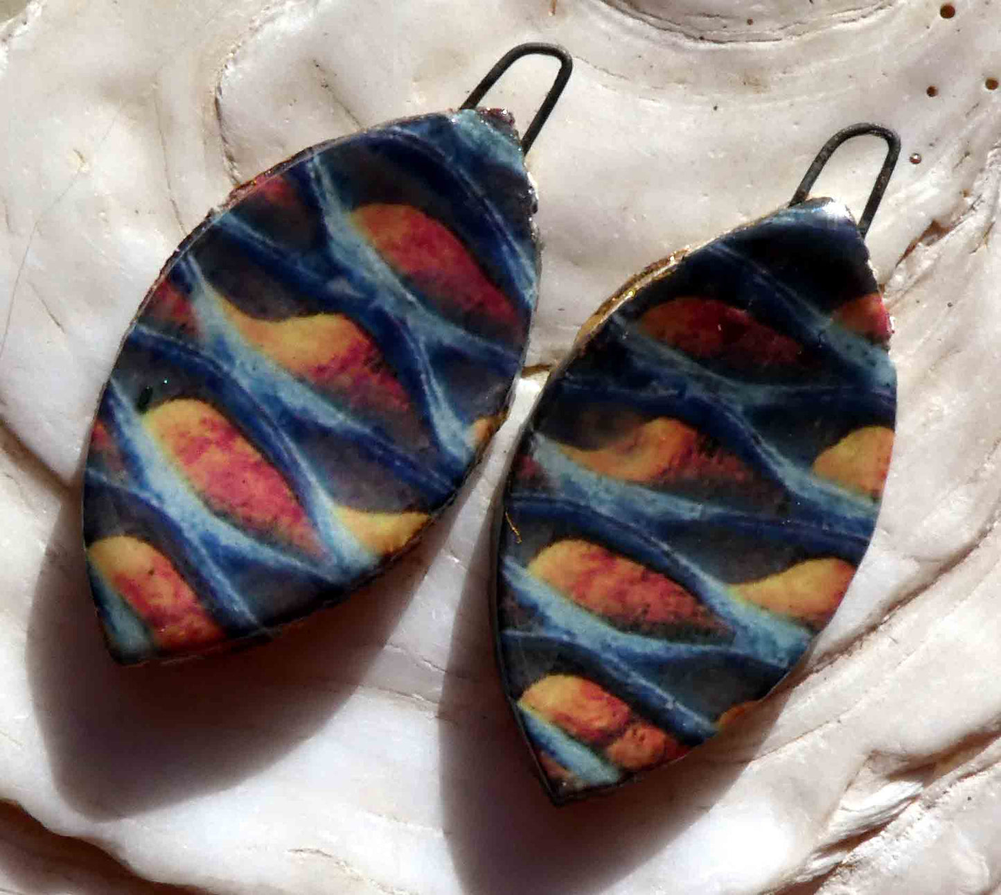 Ceramic Patterns in Nature Decal Earring Charms #5