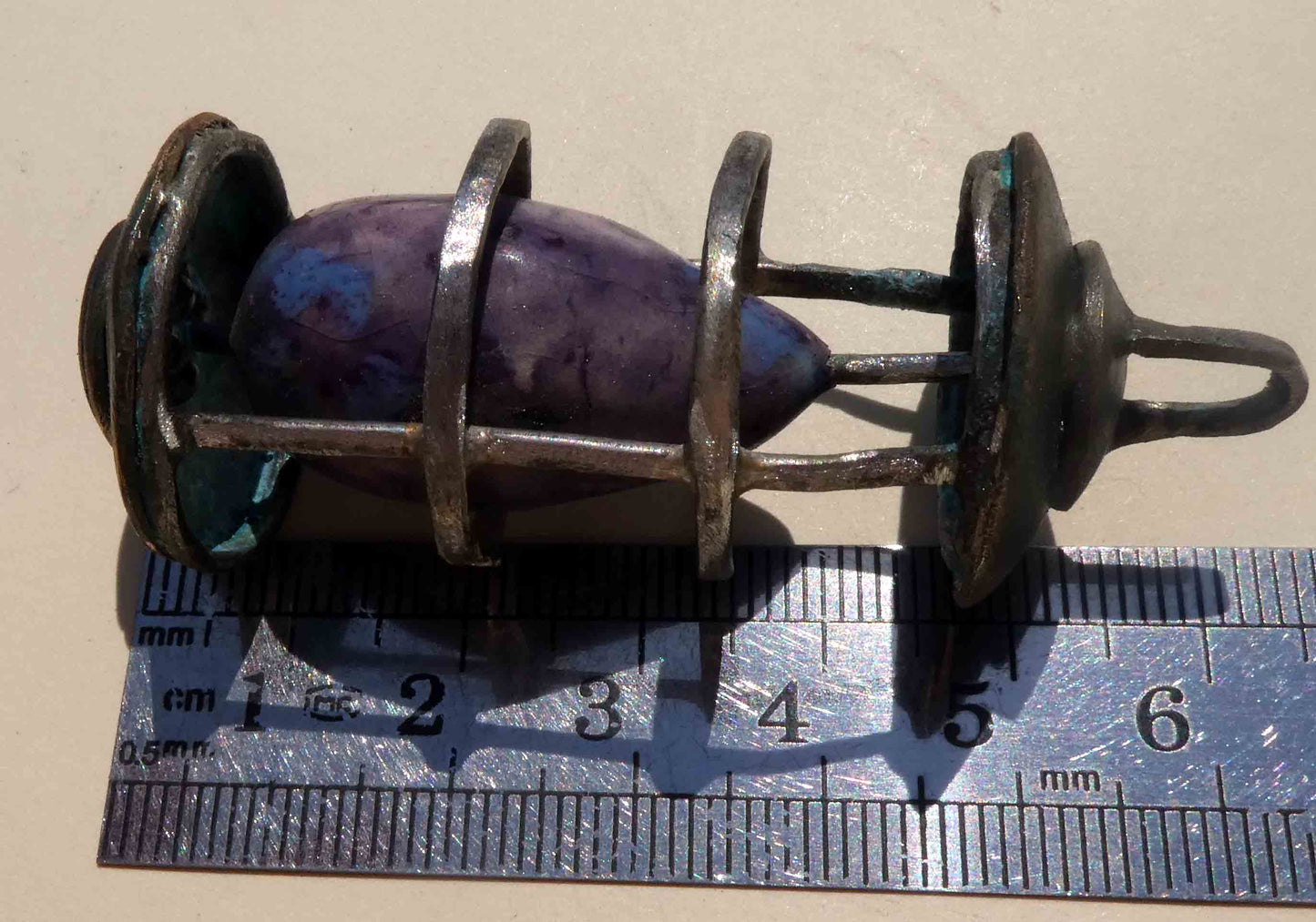 Mixed Metal Cage Pendant