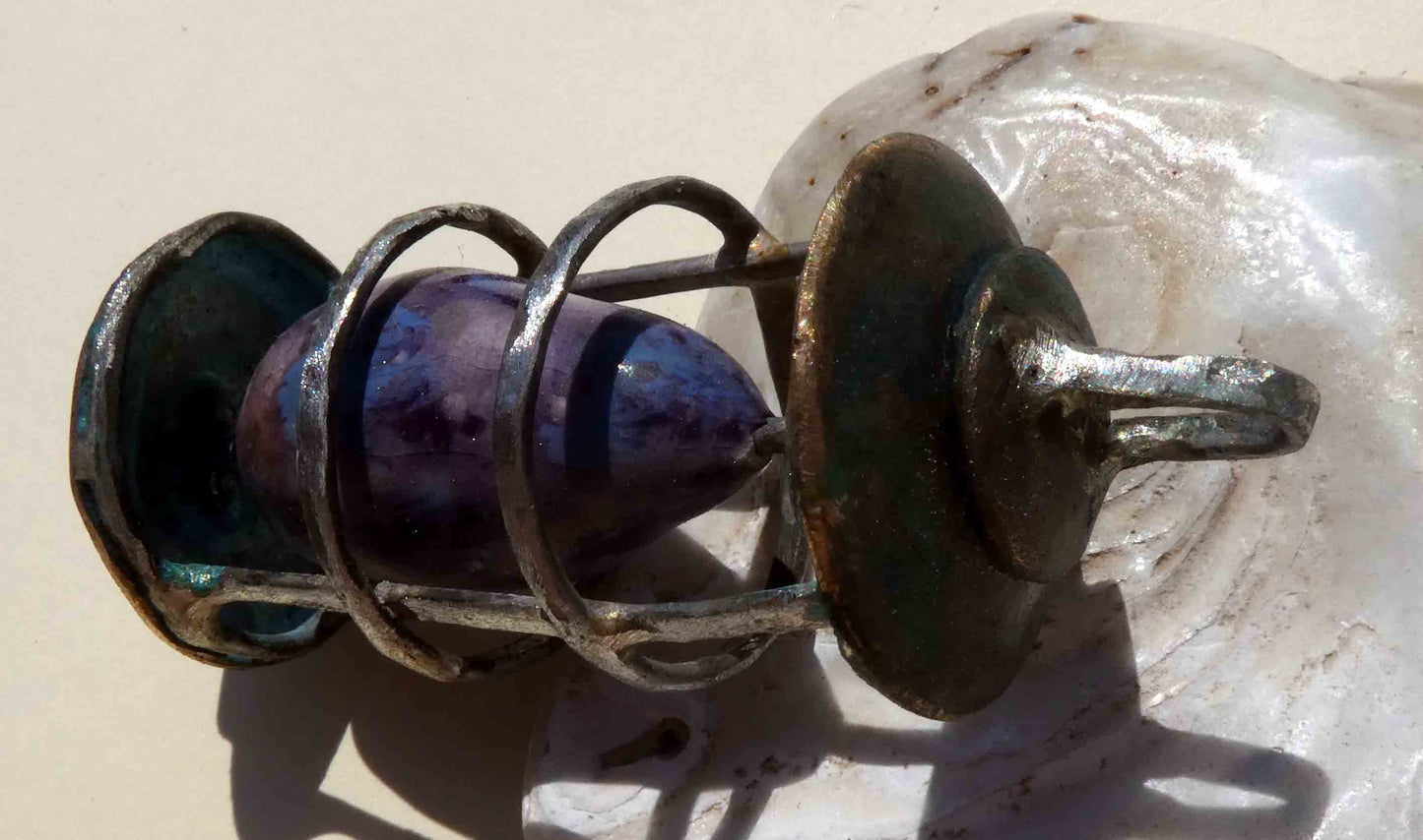 Mixed Metal Cage Pendant