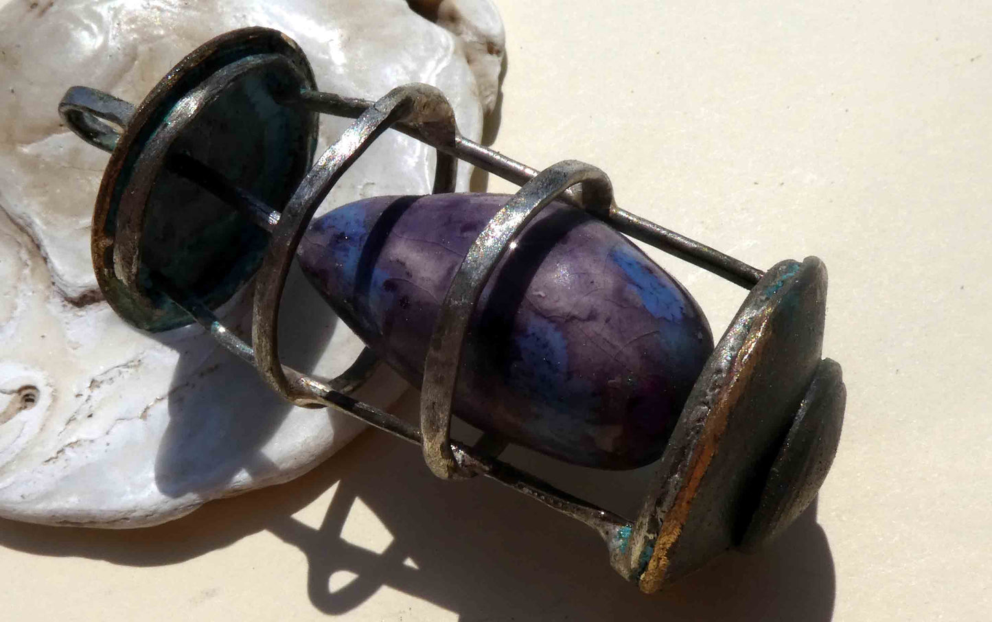 Mixed Metal Cage Pendant