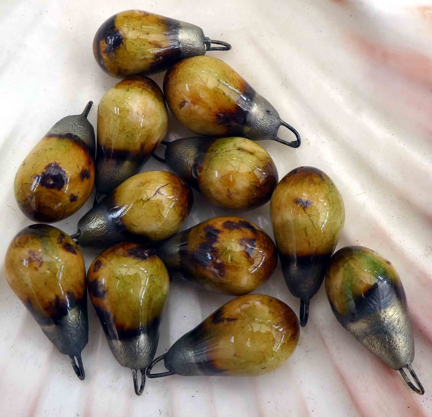 Ceramic Drops Earring Charms - Dune