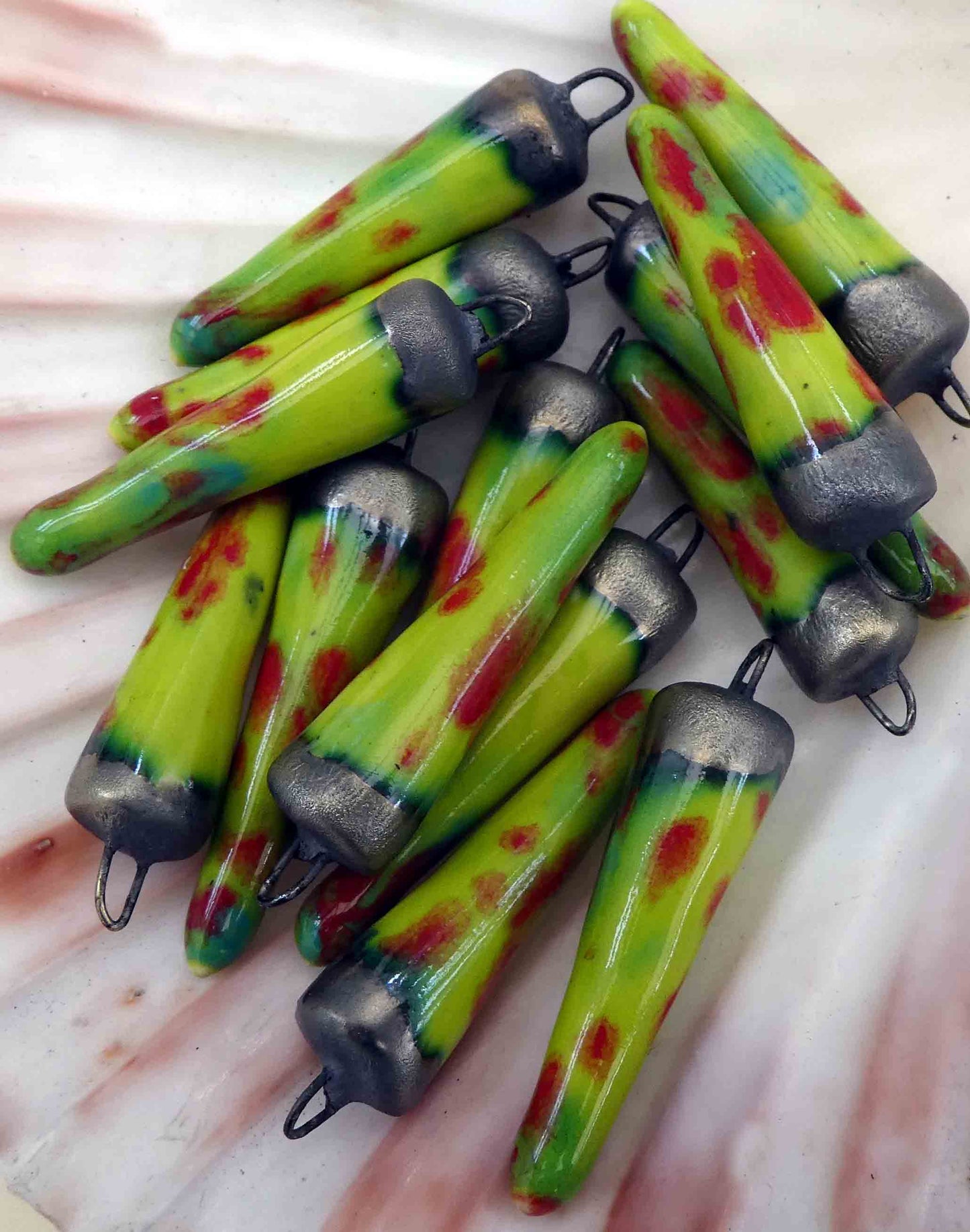 Ceramic Bronzy Spike Earring Charms - Appltini