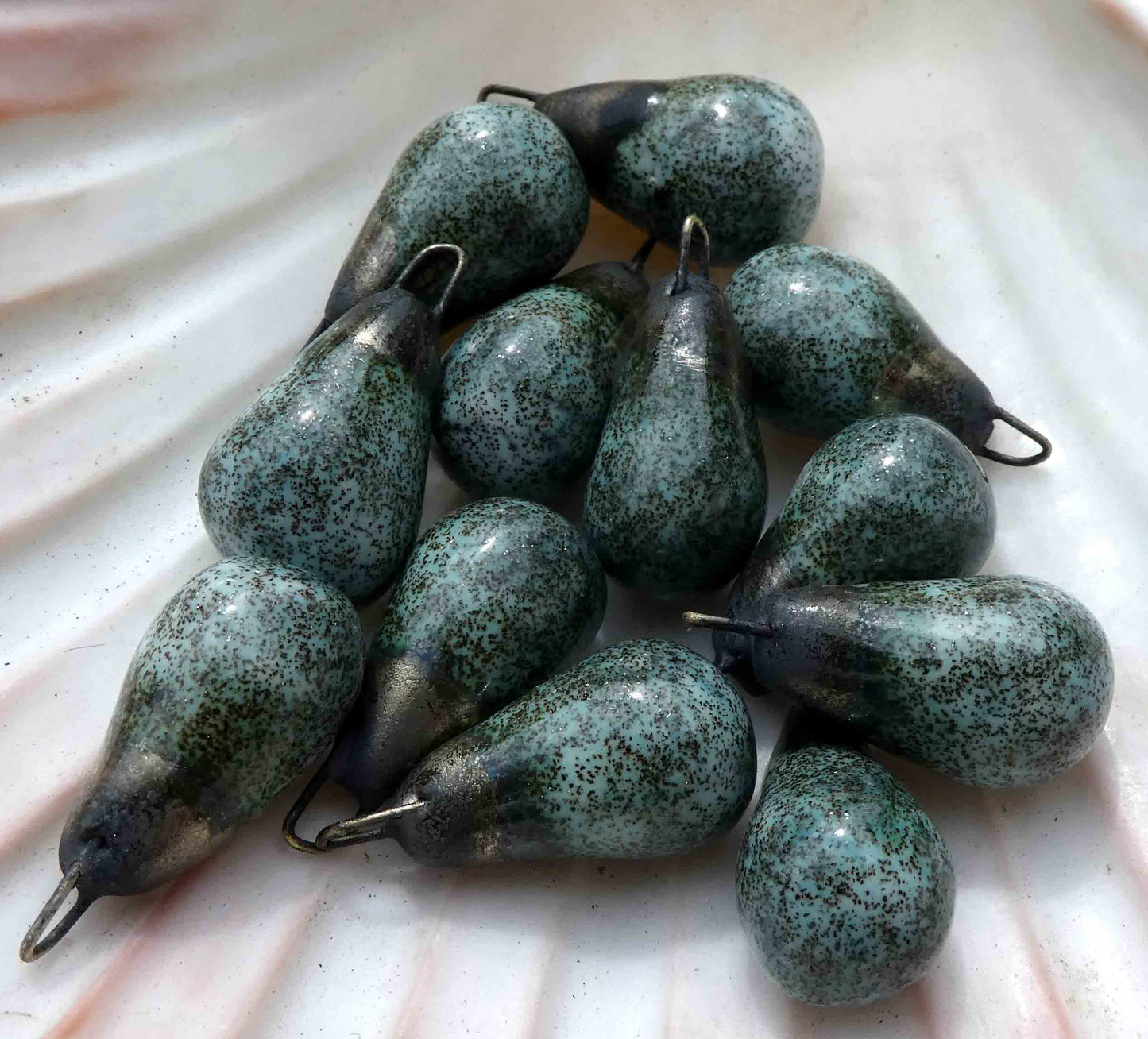 Ceramic Drops Earring Charms -Seaspray Sparkle