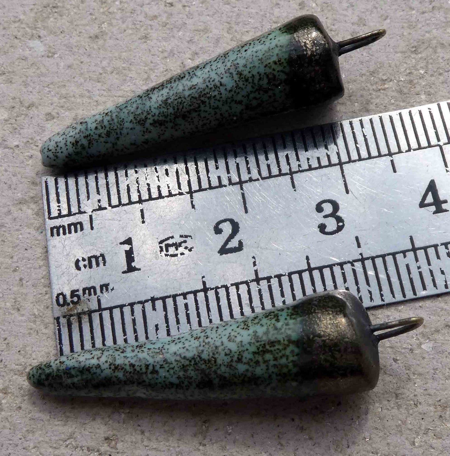 Ceramic Spikes Earring Charms -Seaspray Sparkle