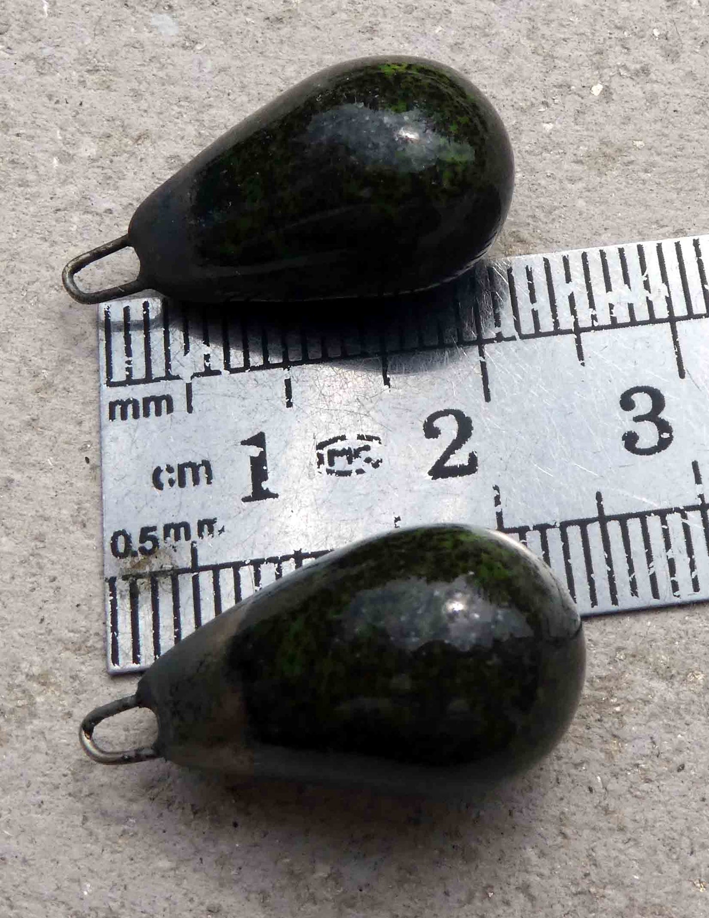 Ceramic Drops Earring Charms -Emerald Shimmer