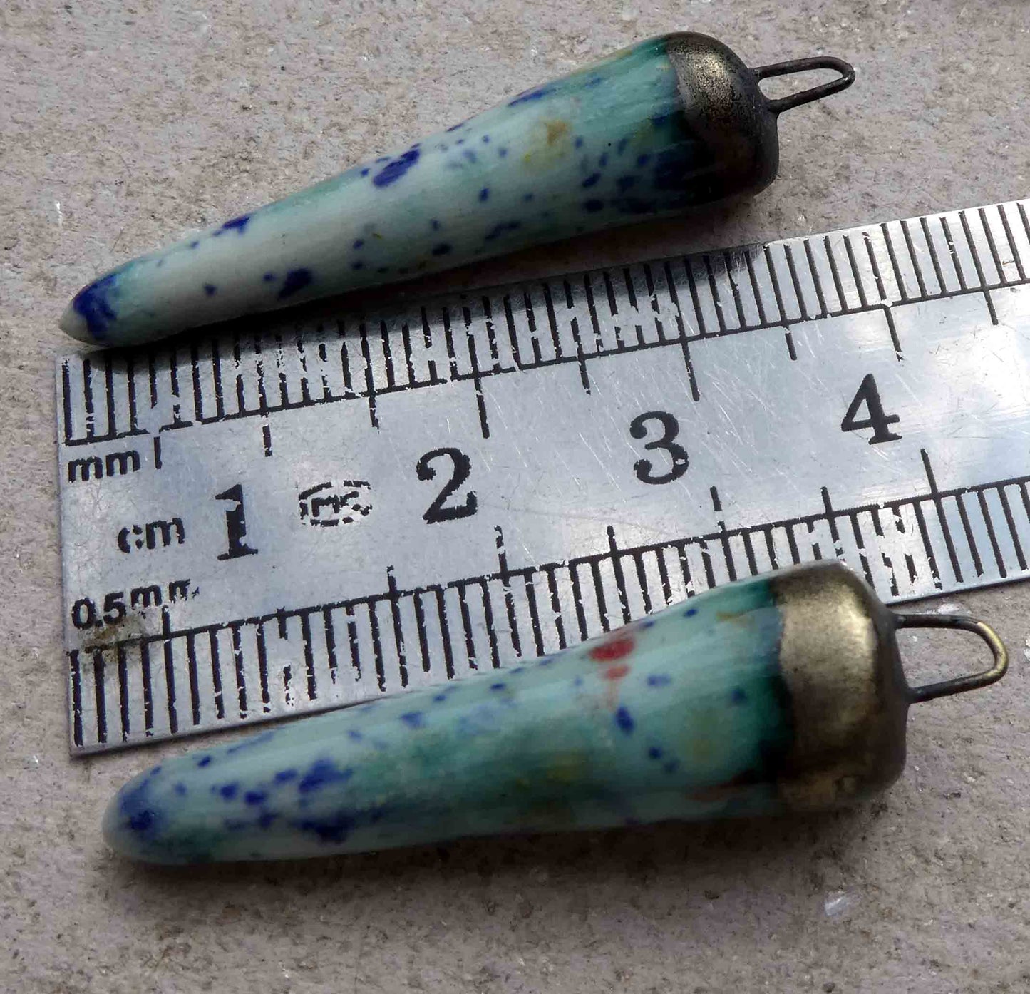 Ceramic Spikes Earring Charms -Seawind