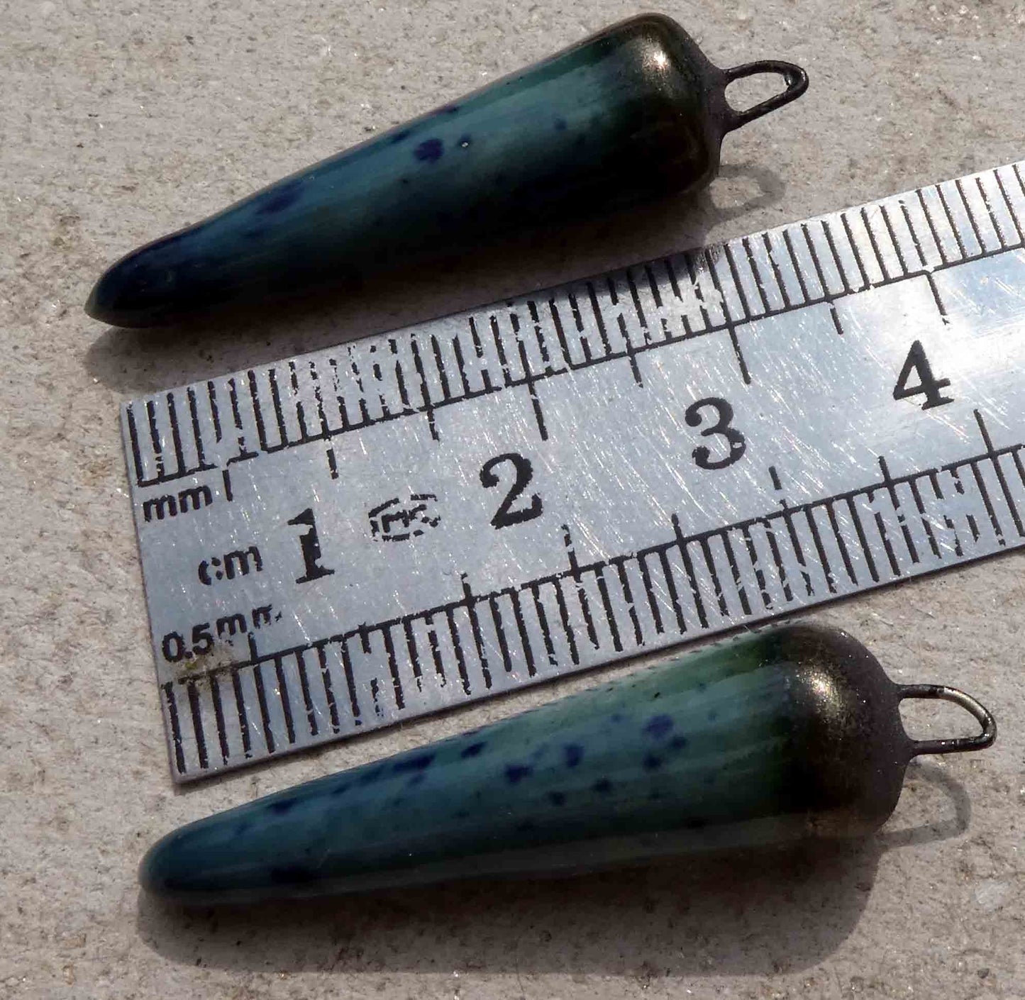 Ceramic Spikes Earring Charms -Koi Pond