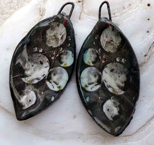 Ceramic Patterns in Nature Decal Earring Charms #15