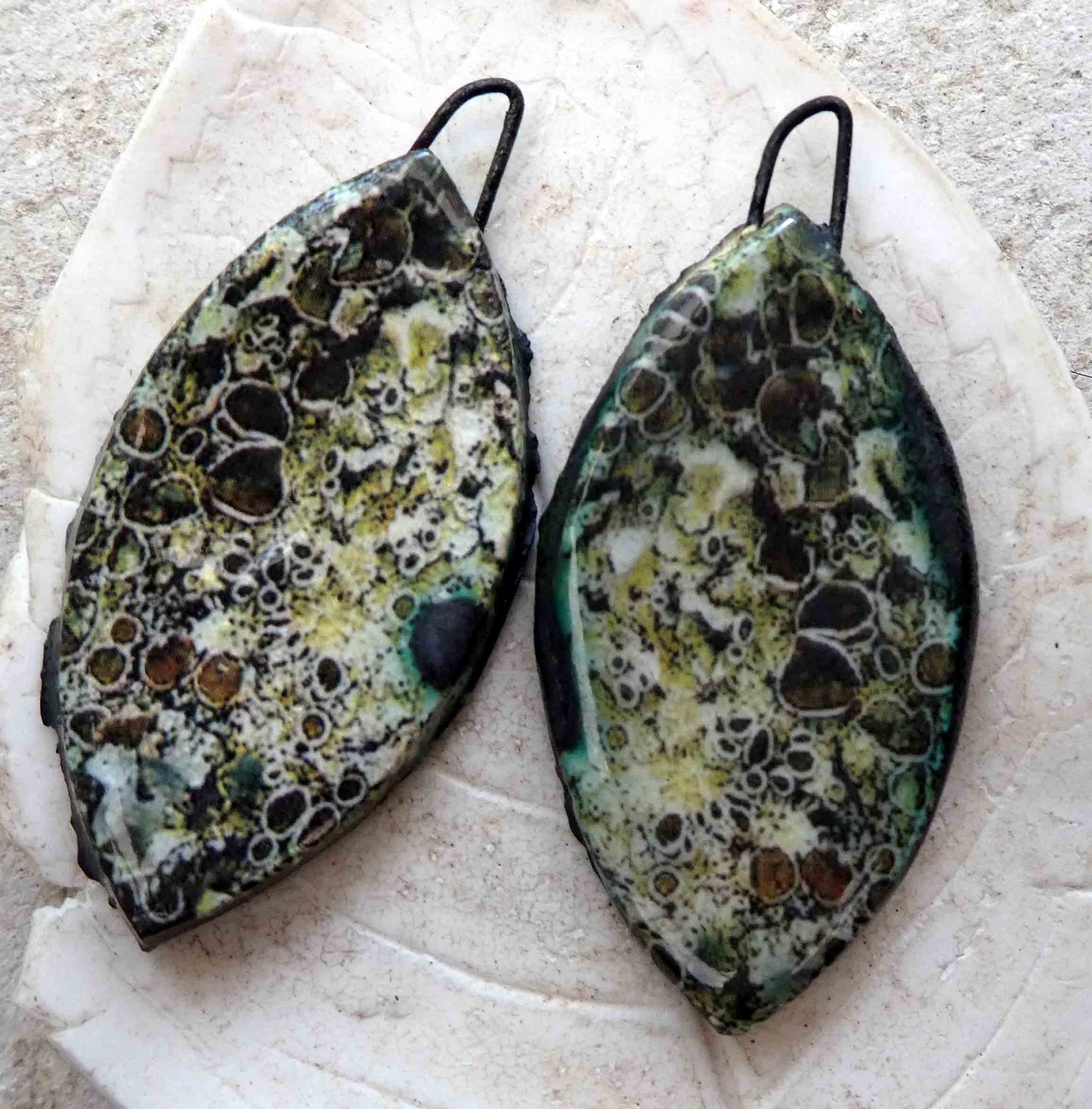 Ceramic Patterns in Nature Decal Earring Charms #24