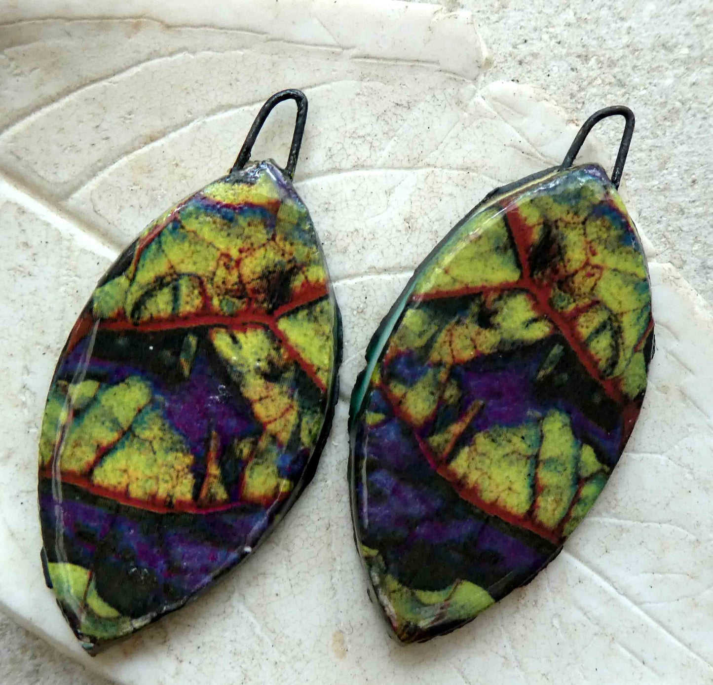 Ceramic Patterns in Nature Decal Earring Charms #31