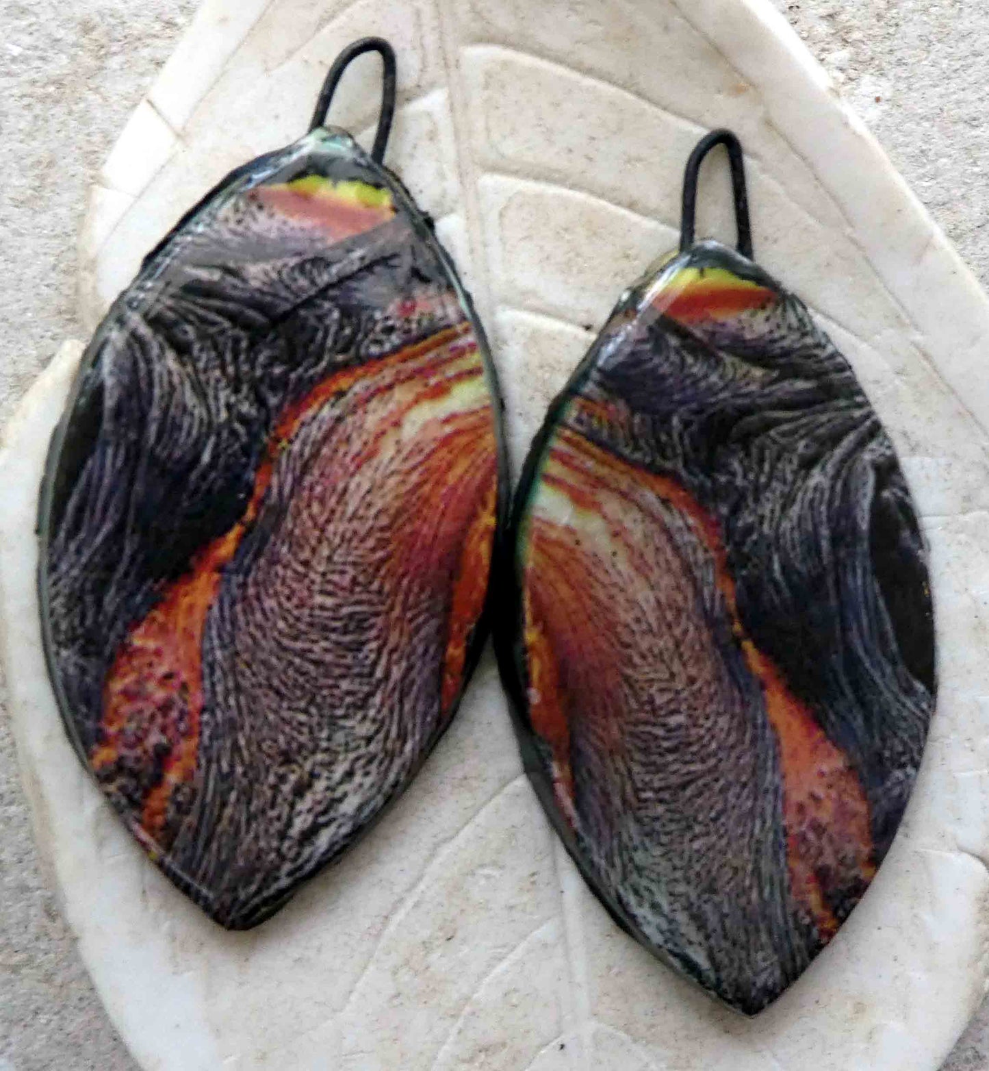 Ceramic Patterns in Nature Decal Earring Charms #33