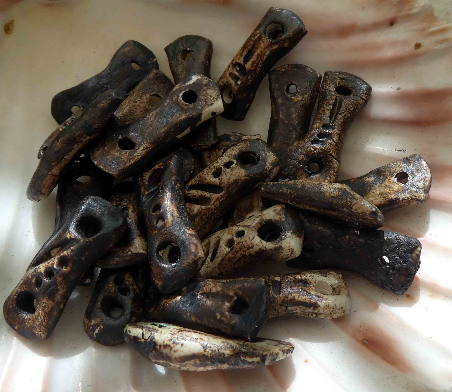 Ceramic Bone Earring Connectors