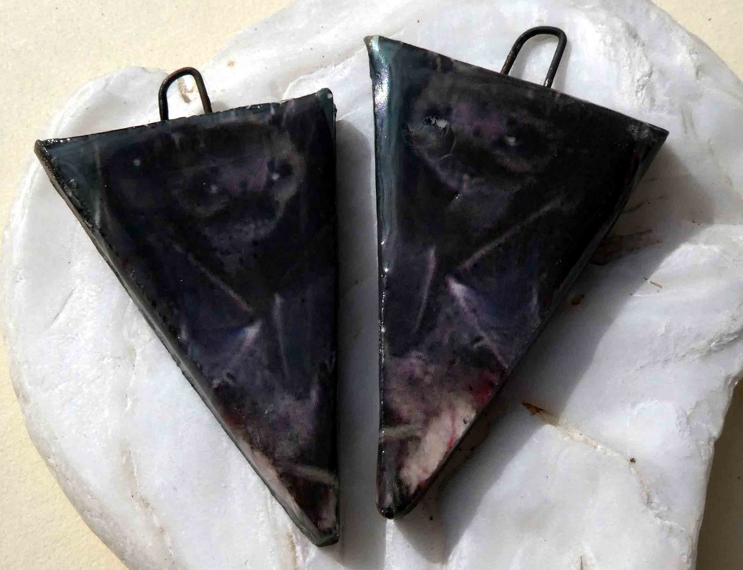 Spooky Decal Dagger Earring Charms - Bat #2