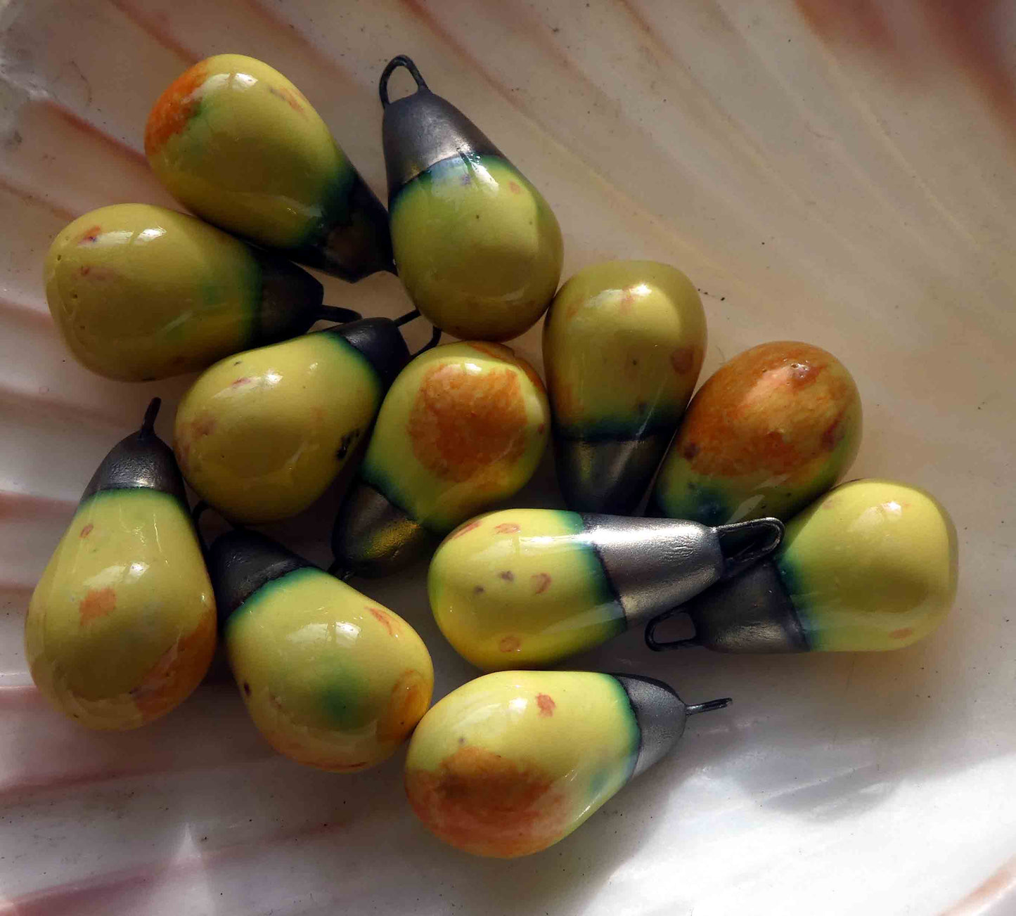 Ceramic Drops Earring Charms -Citrus Splash