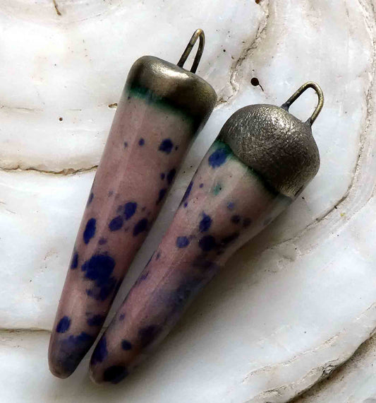 Ceramic Spikes Earring Charms -Berry Berry Pie