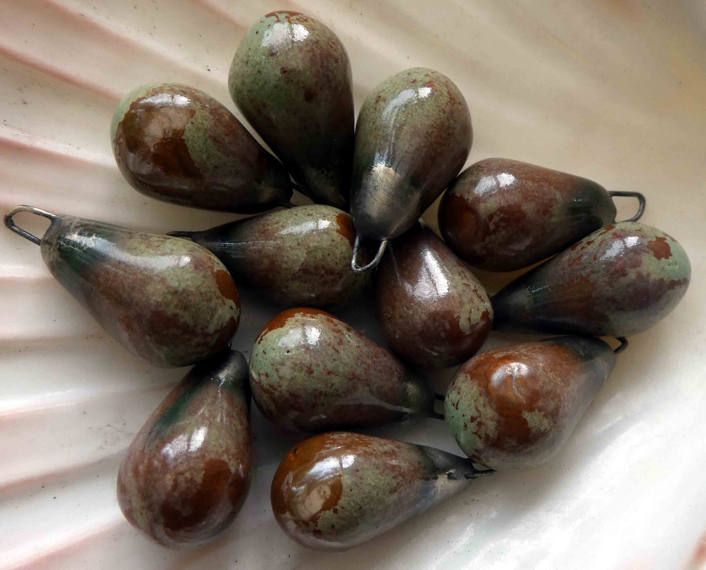 Ceramic Drops Earring Charms -Muddy Waters