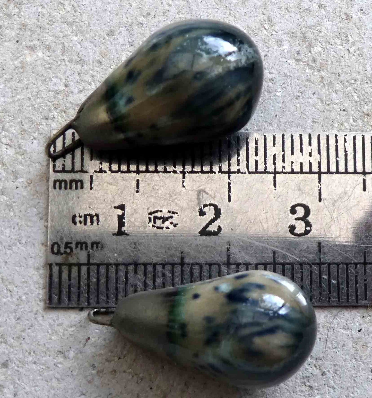 Ceramic Drops Earring Charms -Cosmic Black