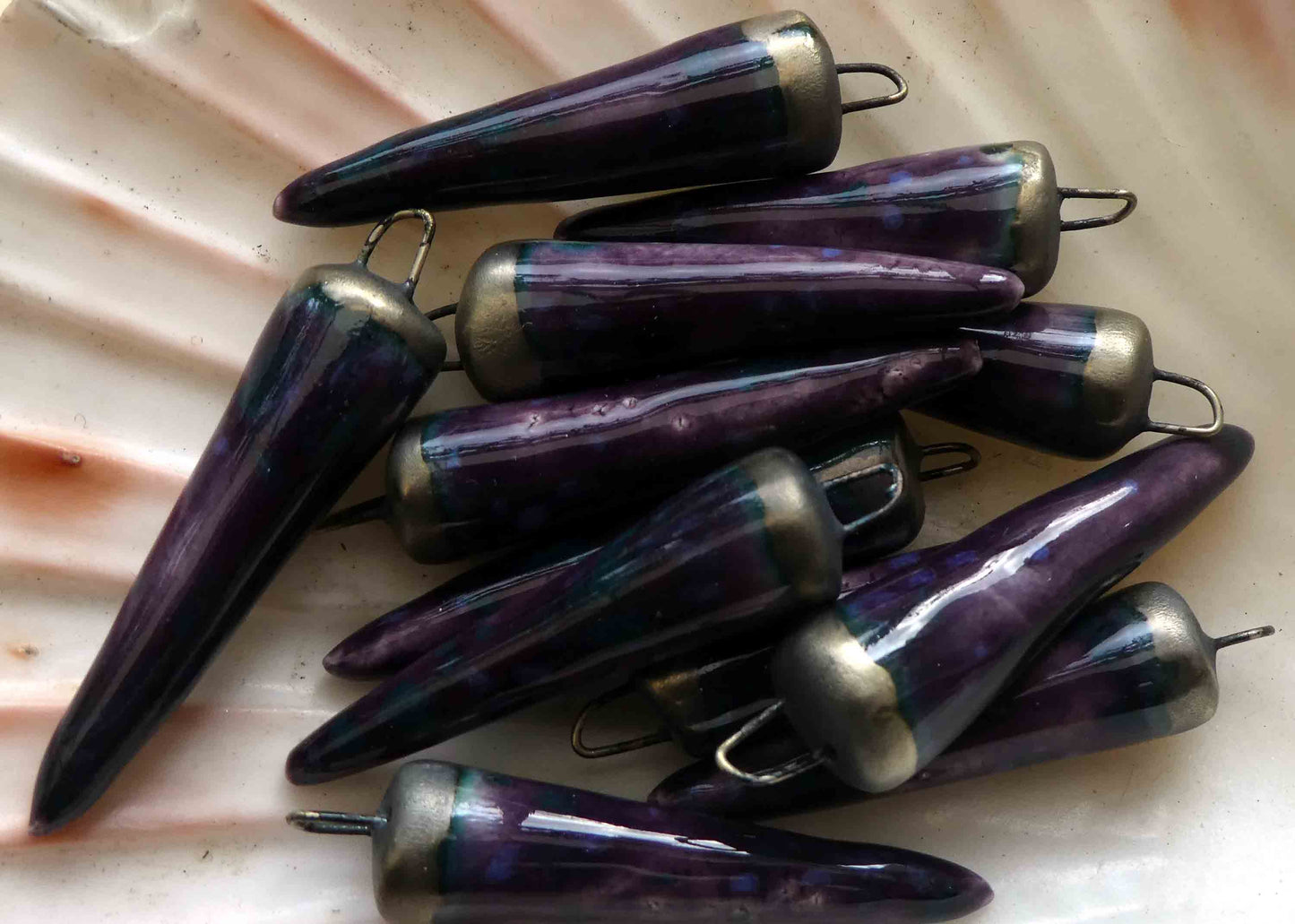 Ceramic Spikes Earring Charms -La Fiesta