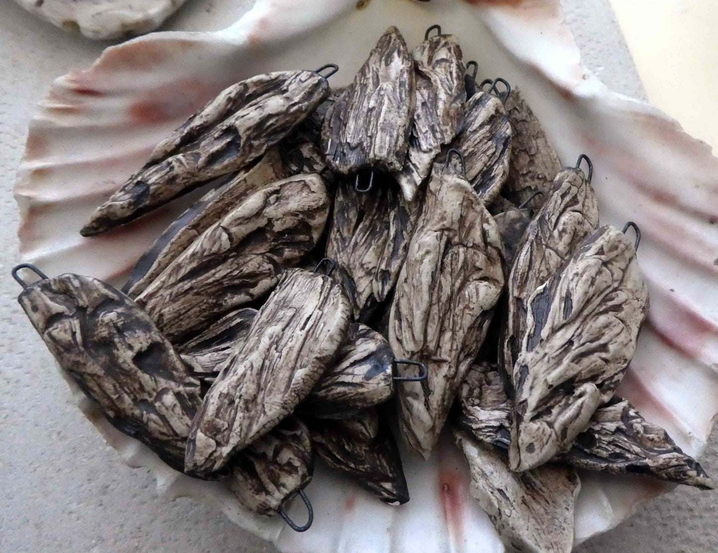 Ceramic Driftwood Shard Charms #2