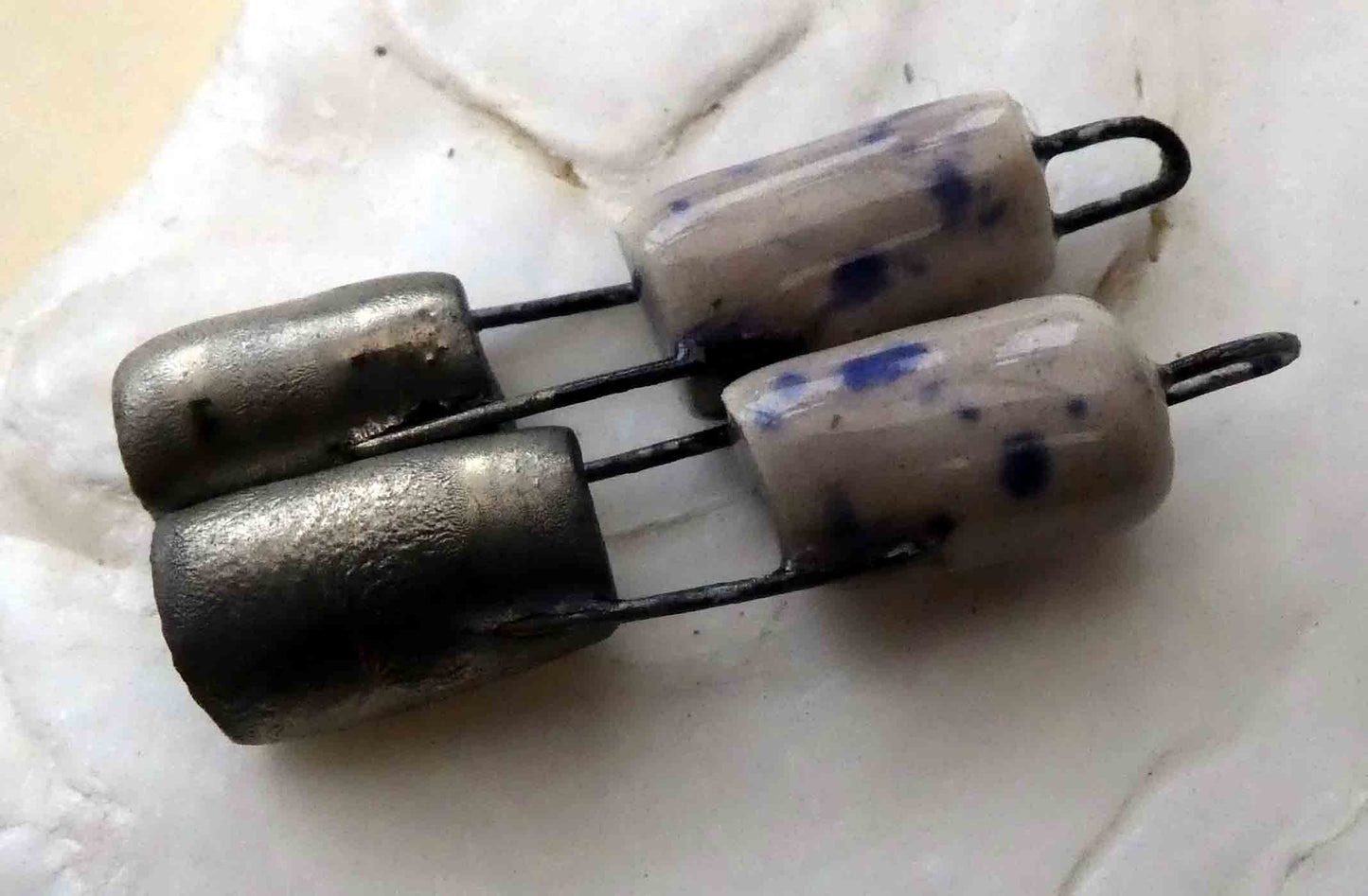 Ceramic Dissected Barrel Earring Charms -Berry Berry Pie