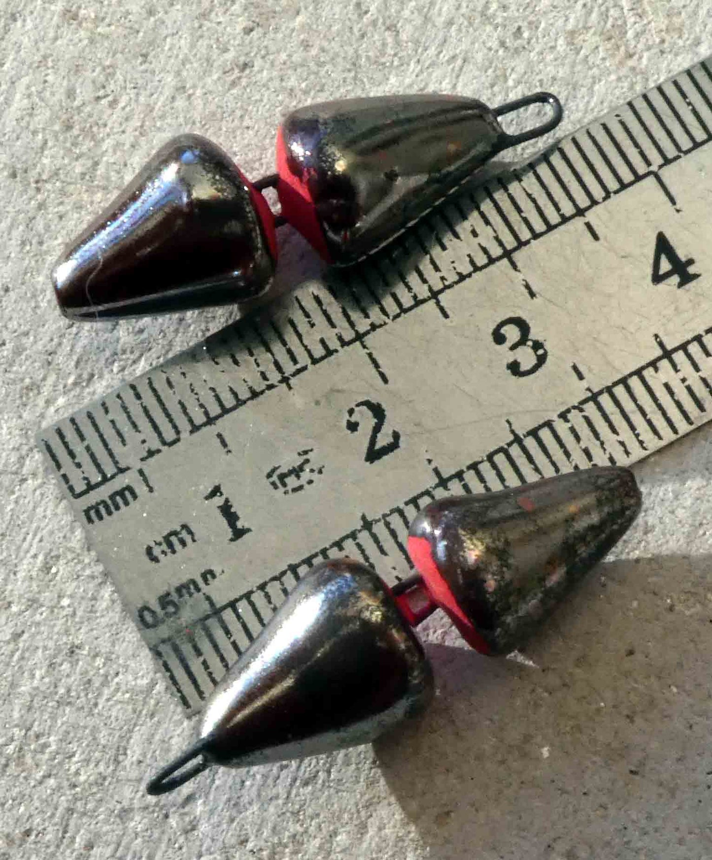 Ceramic Double Cone Earring Charms -Rose Gold