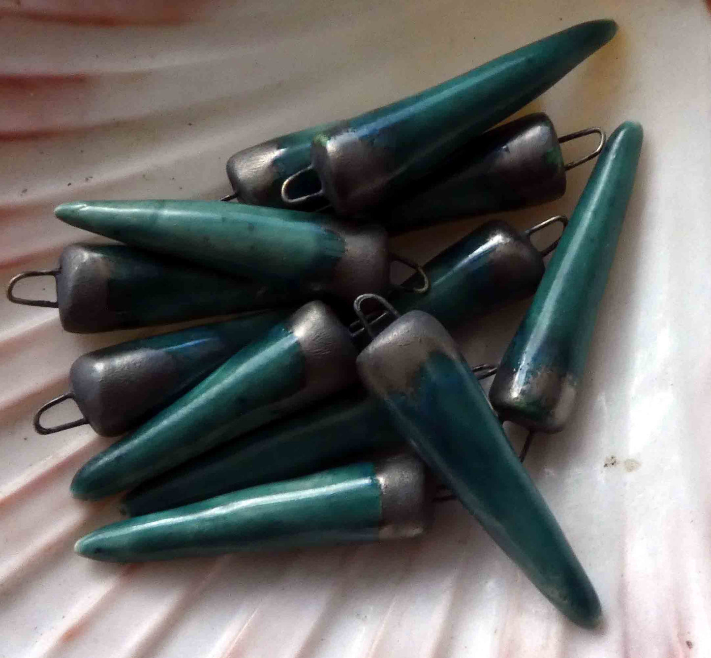 Ceramic Spikes Earring Charms -Dragonfly