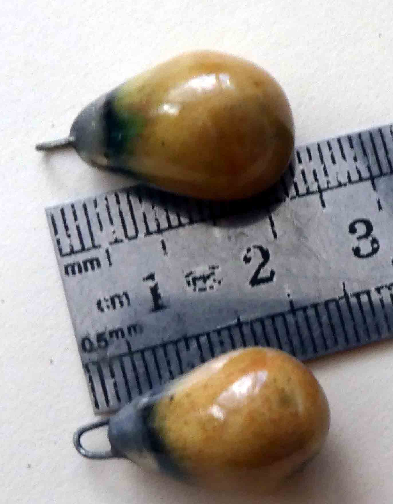 Ceramic Drops Earring Charms -Desert Tortoise