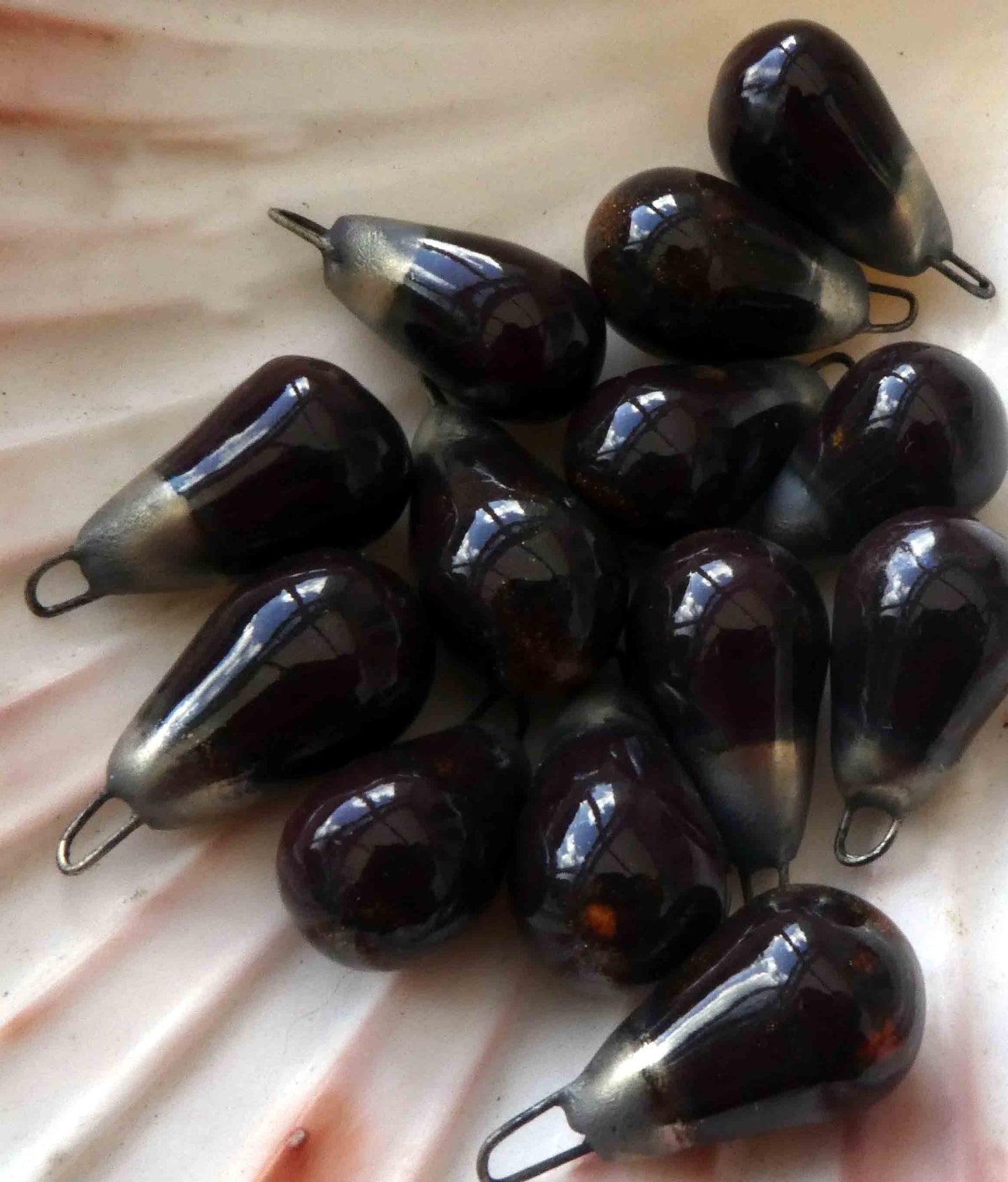 Ceramic Drops Earring Charms -Tangerine Dream