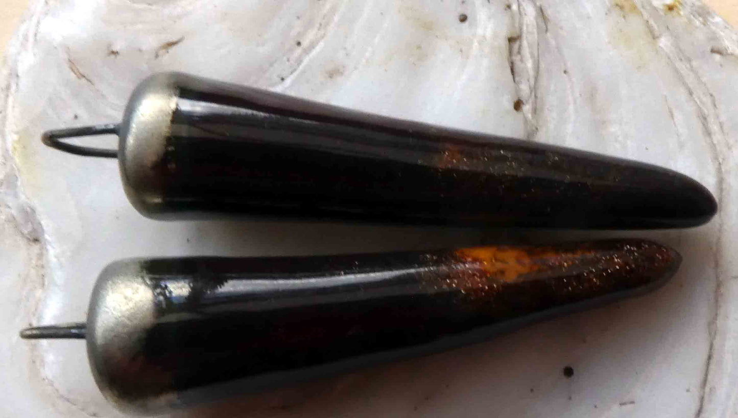 Ceramic Drops Earring Charms -Tangerine Dream