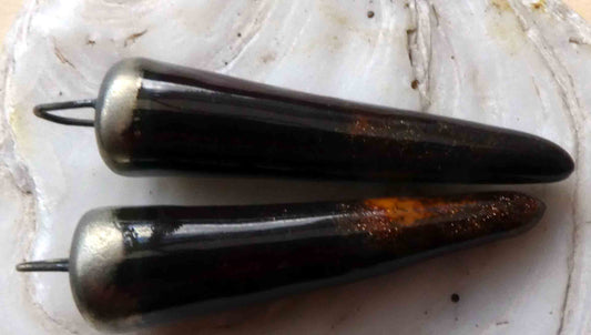 Ceramic Drops Earring Charms -Tangerine Dream