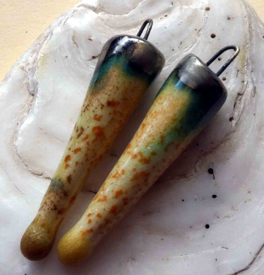 Ceramic Spikes Earring Charms -Aurora