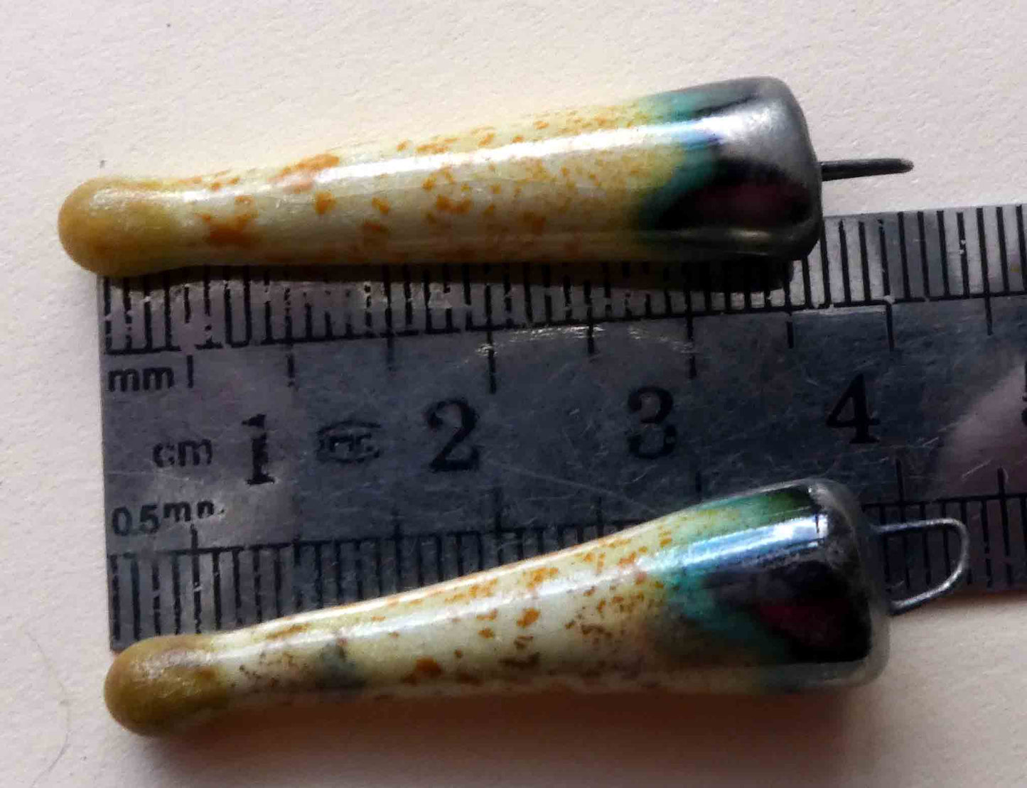 Ceramic Spikes Earring Charms -Aurora