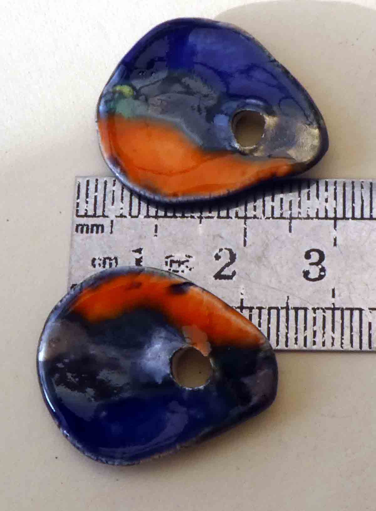 Ceramic Scales Earring Charms#6