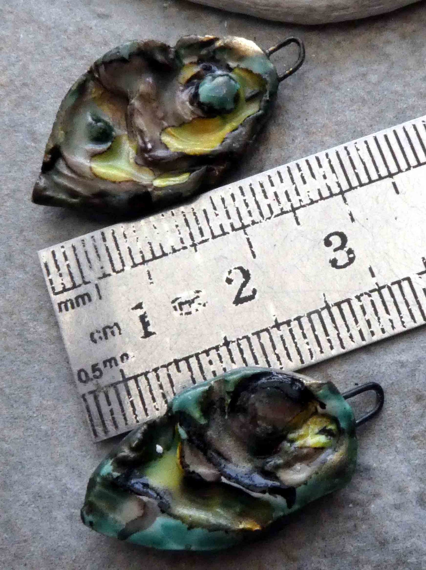 Ceramic Organic Woody Drops Earring Charms #6