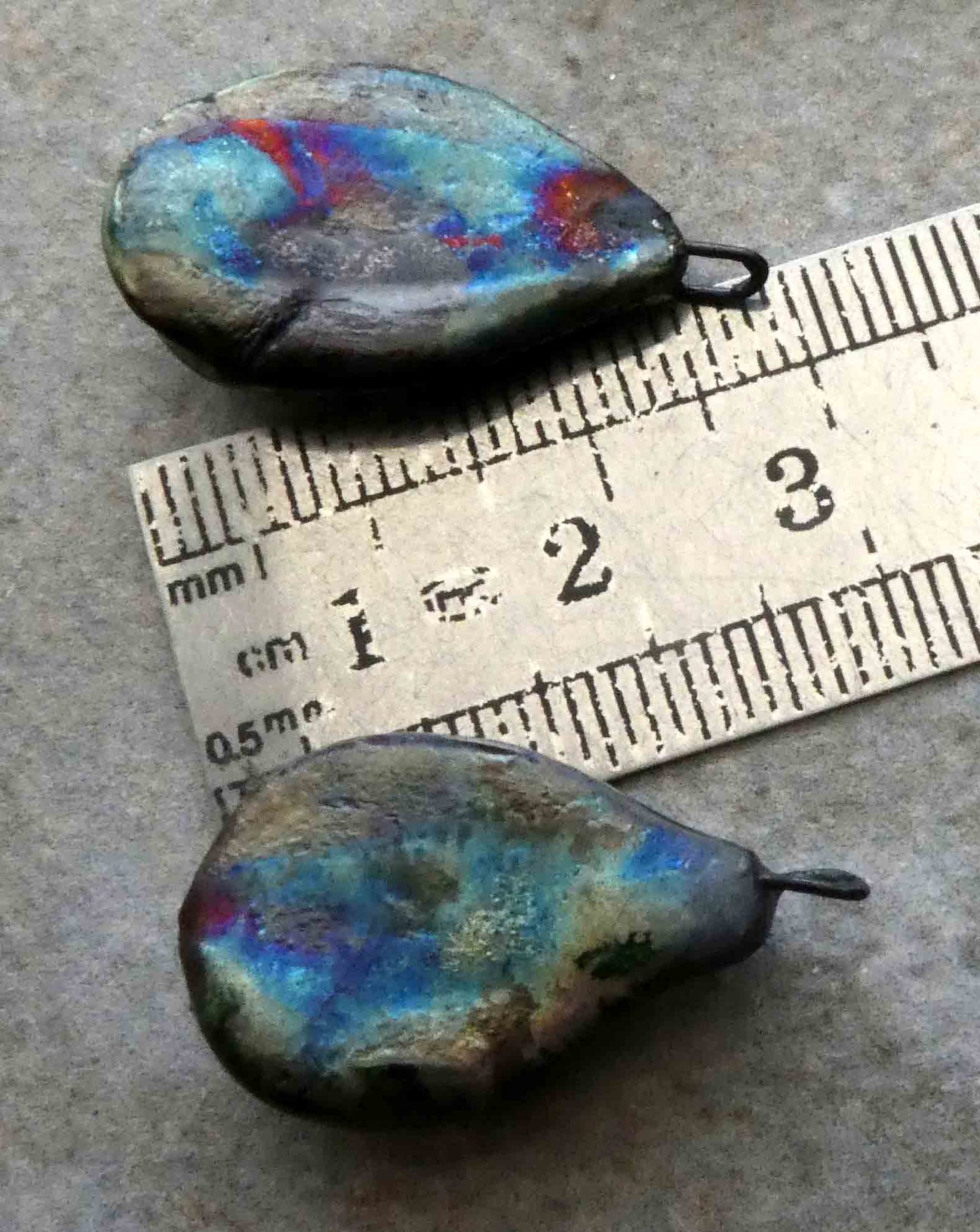 Ceramic Organic Woody Drops Earring Charms #7