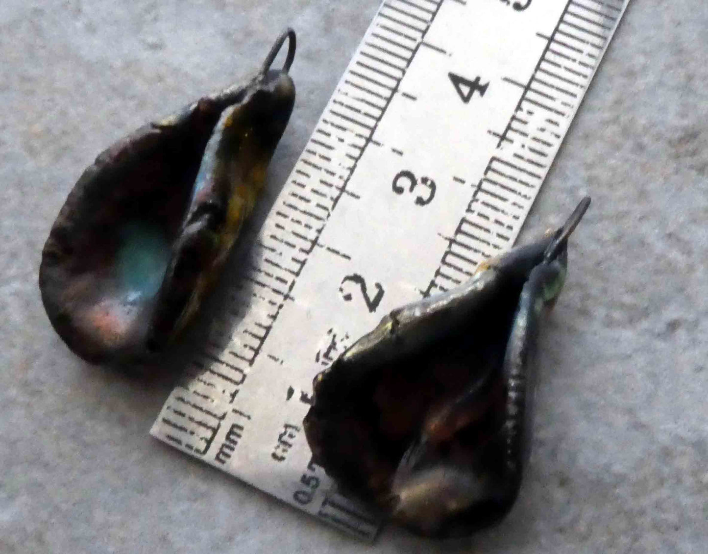 Ceramic Organic Cone Drops Earring Charms #1