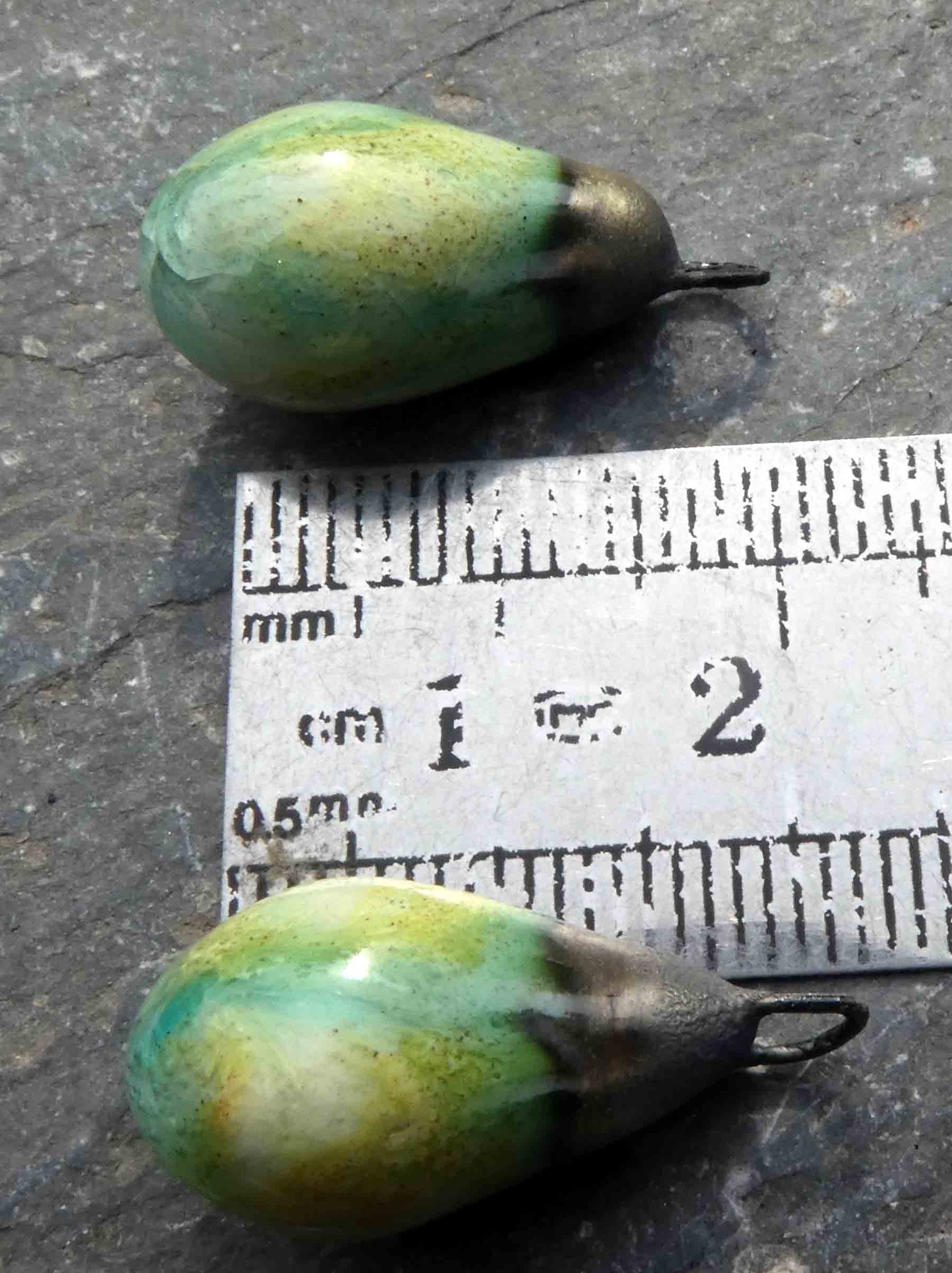 Ceramic Drops Earring Charms - Pale Mint