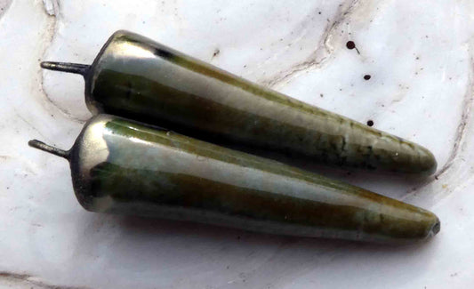 Ceramic Spikes Earring Charms -Rock Garden