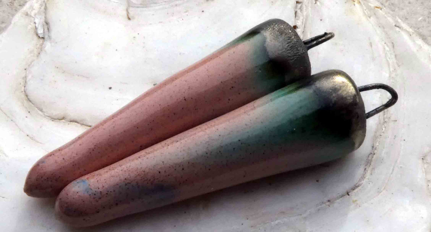 Ceramic Spikes Earring Charms -Almond Blossom