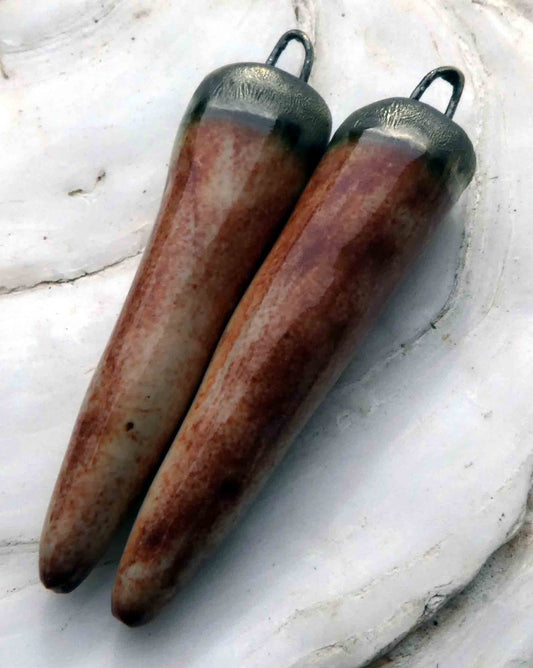 Ceramic Spikes Earring Charms -Mojave