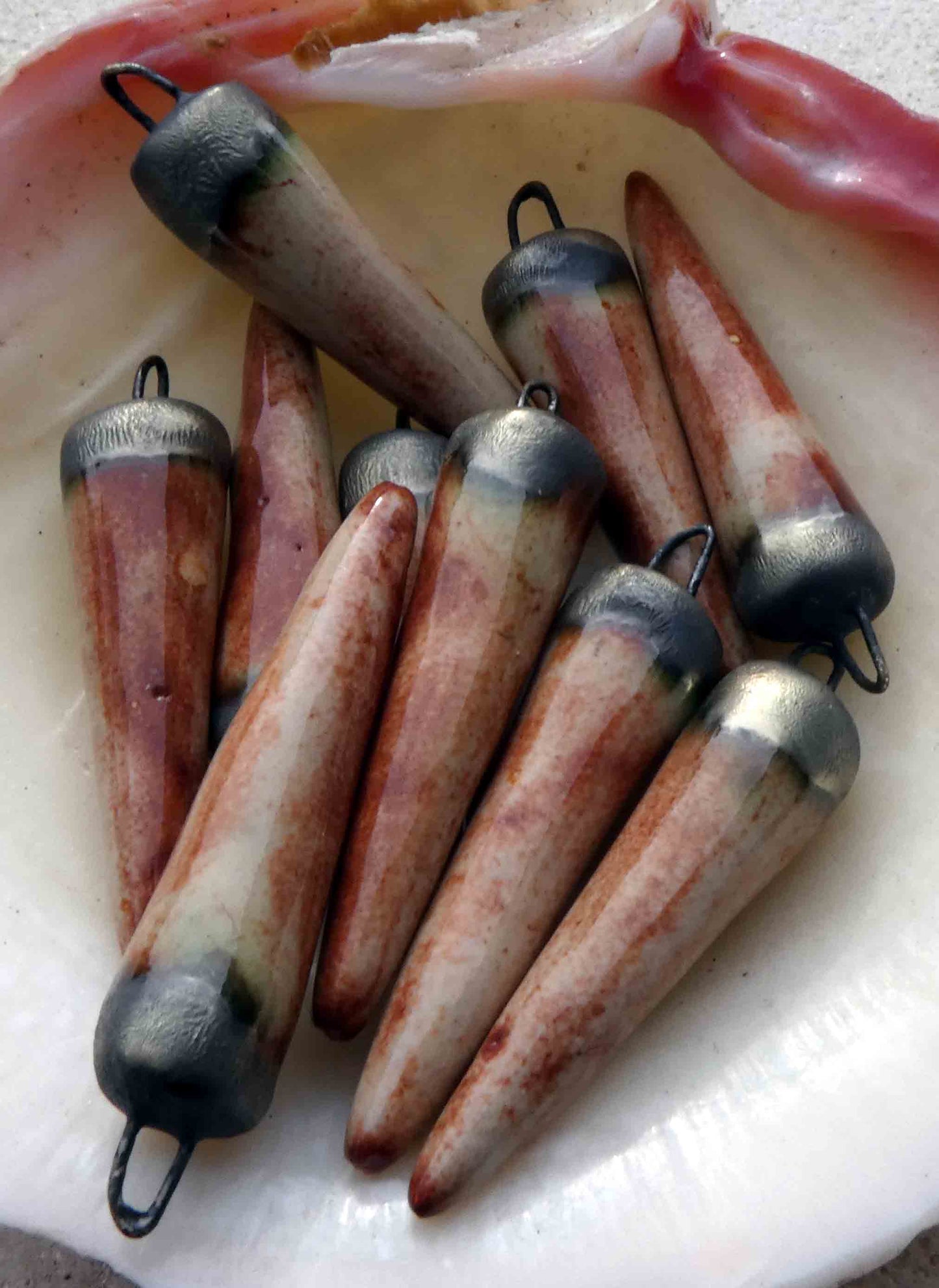 Ceramic Spikes Earring Charms -Mojave