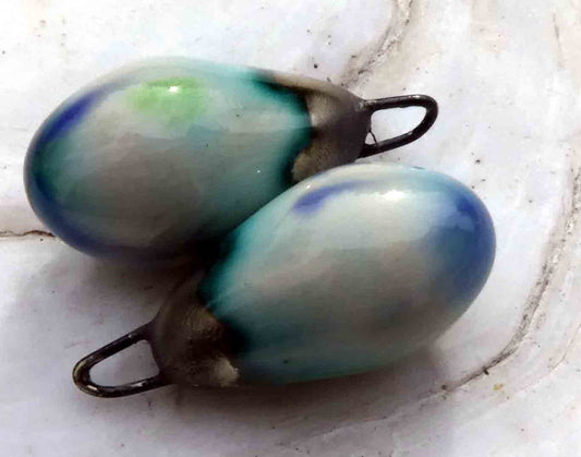 Ceramic Drops Earring Charms - Blueberries