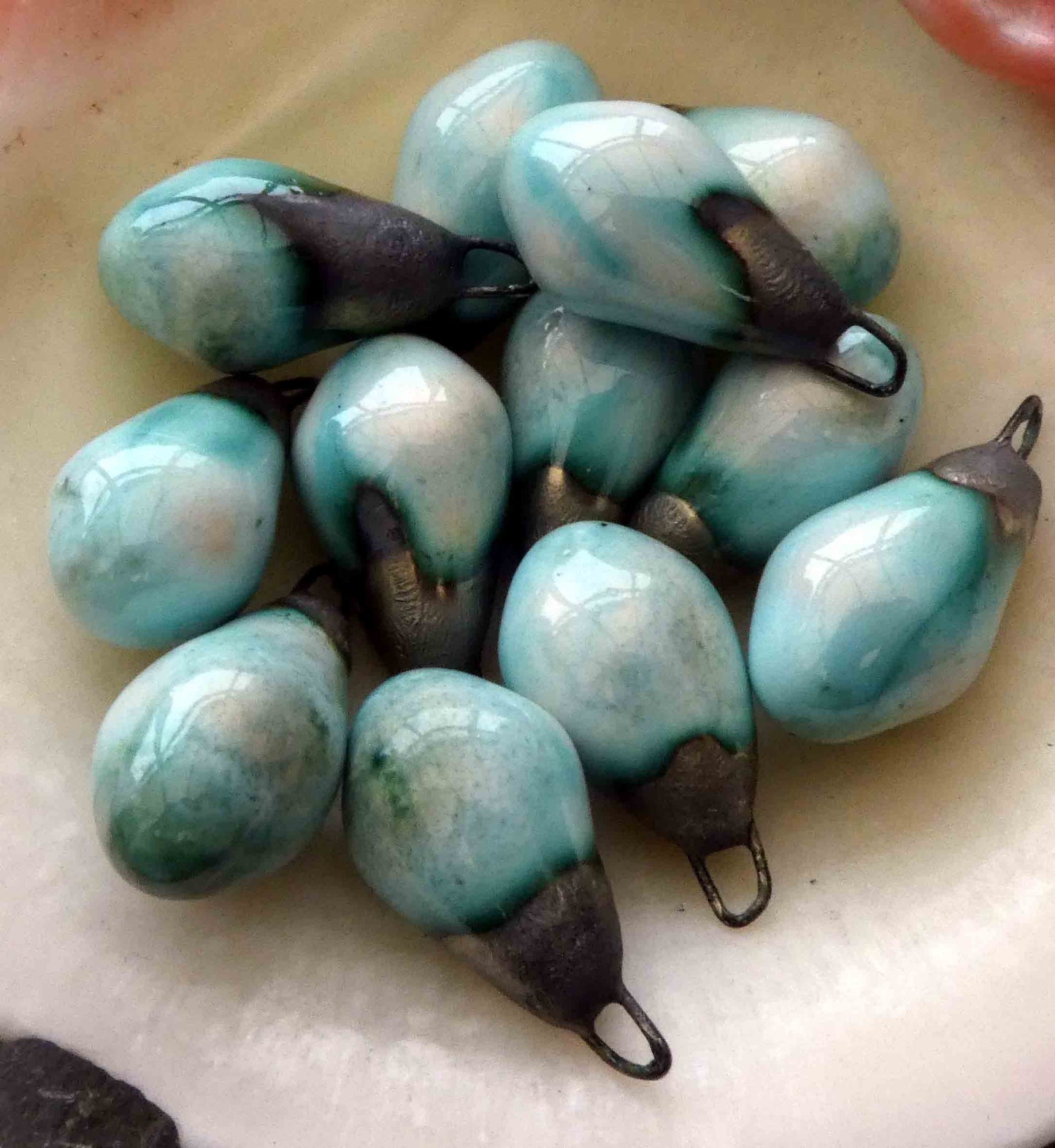 Ceramic Drops Earring Charms - Morning Dew