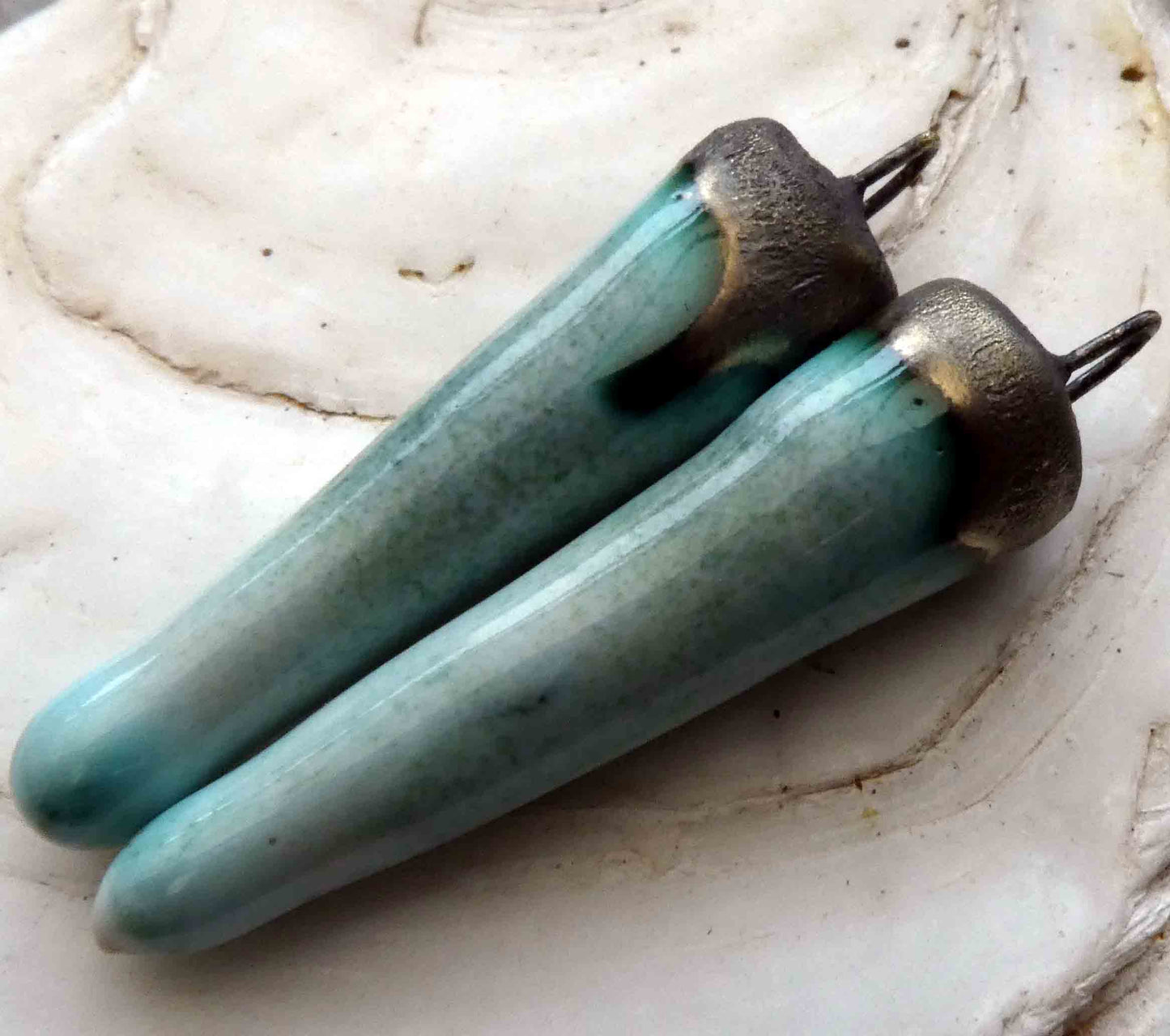 Ceramic Spikes Earring Charms - Morning Dew